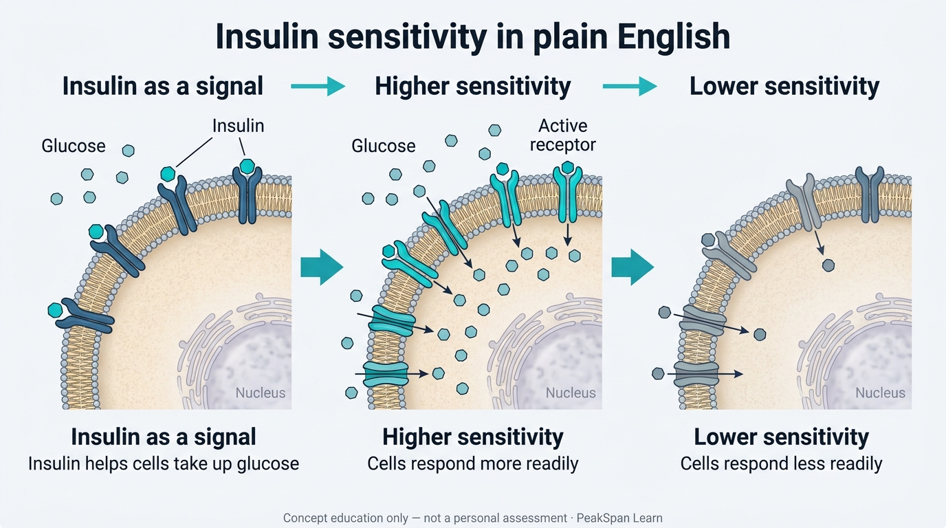 Infographic explaining insulin sensitivity in plain English